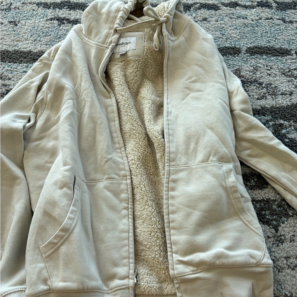 Goodfellow & Co Cream Teddy Jacket